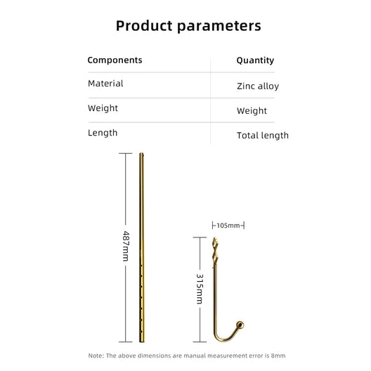 Anal Hooks Golden Set LOCKINK 3867 Anal Adjustable AllNight Hook 0110